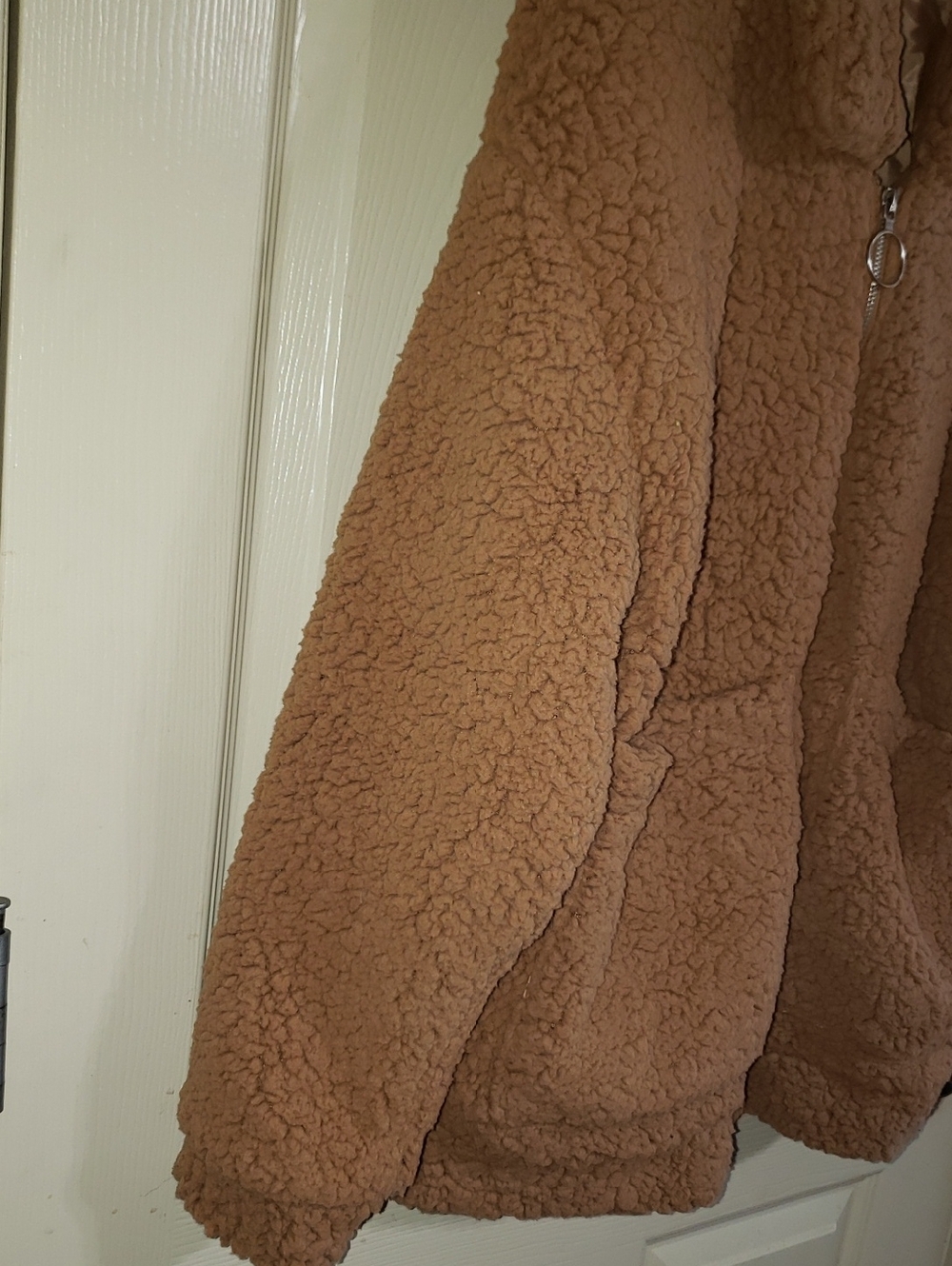 💘🖤💘 2PC Me Jane Black/Gray & Tan Zip Fleece Faux Shearling/Fur Teddy Jacket - Picture 12 of 16